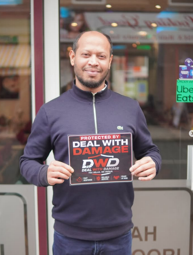 Local shop owner protected by Deal With Damage